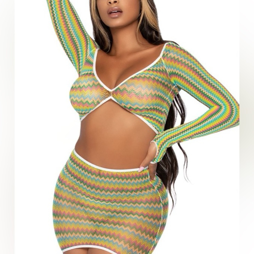 Multi color swim cover up
